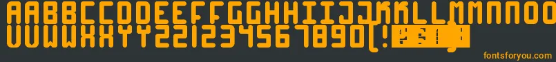 High4-Schriftart – Orangefarbene Schriften auf schwarzem Hintergrund
