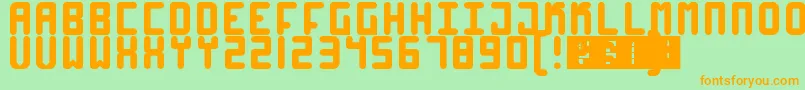 High4 Font – Orange Fonts on Green Background