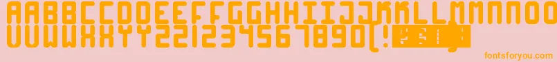 High4 Font – Orange Fonts on Pink Background