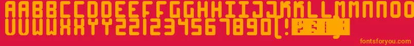 High4 Font – Orange Fonts on Red Background