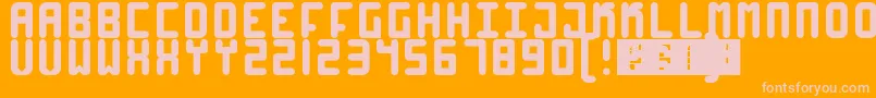 High4 Font – Pink Fonts on Orange Background