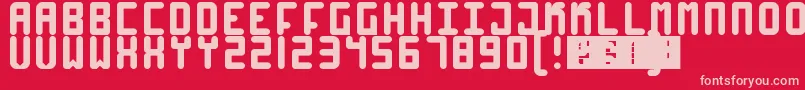 High4 Font – Pink Fonts on Red Background