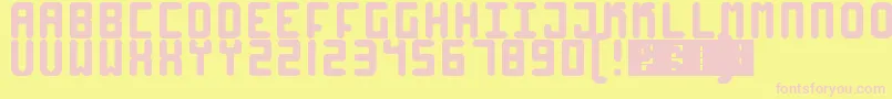 High4 Font – Pink Fonts on Yellow Background