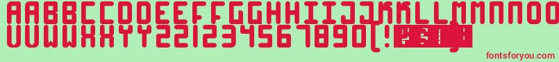 High4 Font – Red Fonts on Green Background