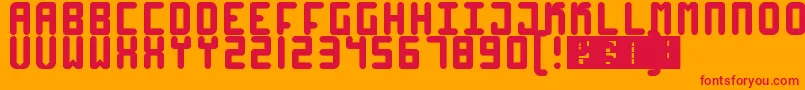 High4 Font – Red Fonts on Orange Background