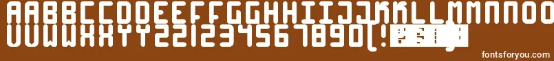 High4 Font – White Fonts on Brown Background