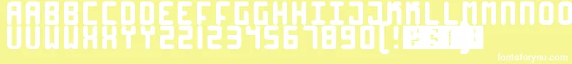 High4 Font – White Fonts on Yellow Background