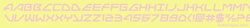 Neonavysemital Font – Pink Fonts on Yellow Background