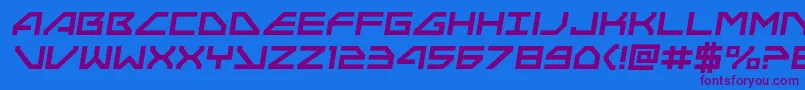 フォントNeonavysemital – 紫色のフォント、青い背景