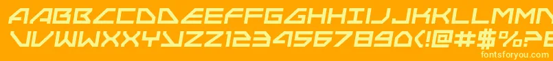 Neonavysemital Font – Yellow Fonts on Orange Background