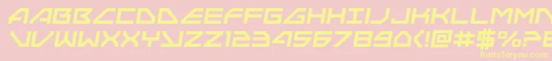 Neonavysemital Font – Yellow Fonts on Pink Background