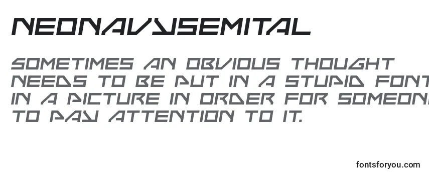 Neonavysemital Font