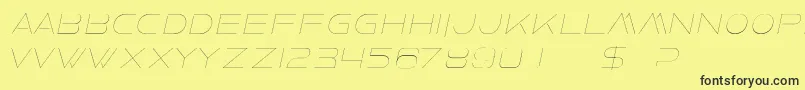 FaxineSkyItalic Font – Black Fonts on Yellow Background
