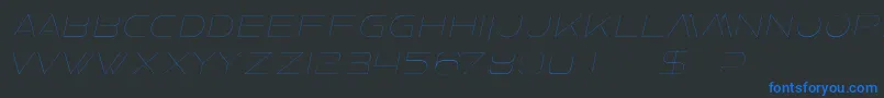 Czcionka FaxineSkyItalic – niebieskie czcionki na czarnym tle