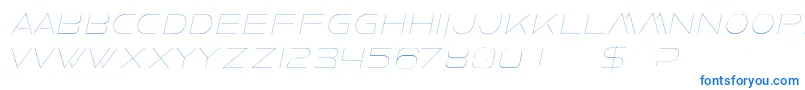 フォントFaxineSkyItalic – 白い背景に青い文字