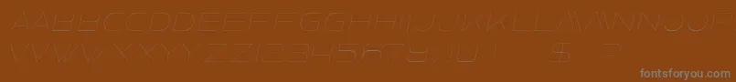 フォントFaxineSkyItalic – 茶色の背景に灰色の文字
