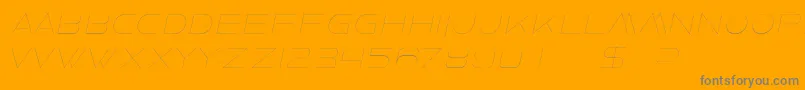 FaxineSkyItalic Font – Gray Fonts on Orange Background