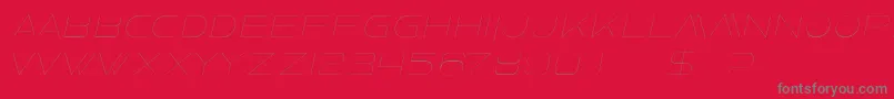 Czcionka FaxineSkyItalic – szare czcionki na czerwonym tle
