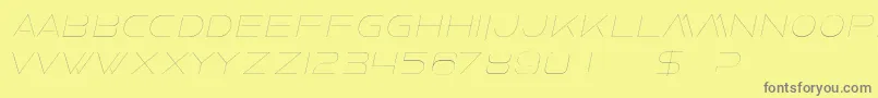 FaxineSkyItalic Font – Gray Fonts on Yellow Background