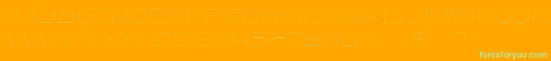 FaxineSkyItalic Font – Green Fonts on Orange Background