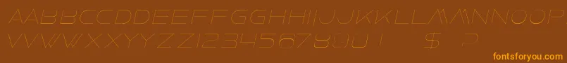 Шрифт FaxineSkyItalic – оранжевые шрифты на коричневом фоне