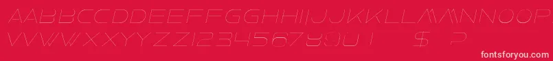 フォントFaxineSkyItalic – 赤い背景にピンクのフォント