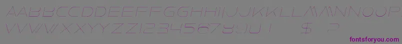 FaxineSkyItalic-fontti – violetit fontit harmaalla taustalla