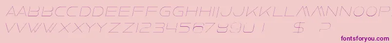 FaxineSkyItalic Font – Purple Fonts on Pink Background