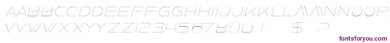 FaxineSkyItalic Font – Purple Fonts on White Background