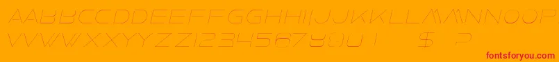 FaxineSkyItalic-fontti – punaiset fontit oranssilla taustalla