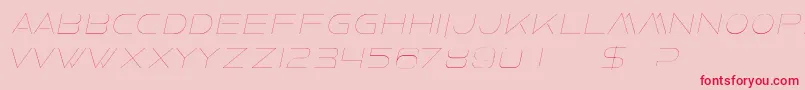 FaxineSkyItalic Font – Red Fonts on Pink Background