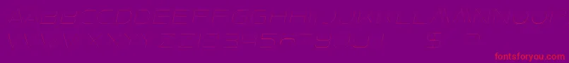 FaxineSkyItalic-Schriftart – Rote Schriften auf violettem Hintergrund