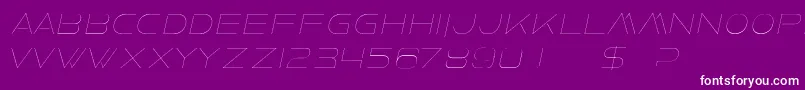 FaxineSkyItalic Font – White Fonts on Purple Background