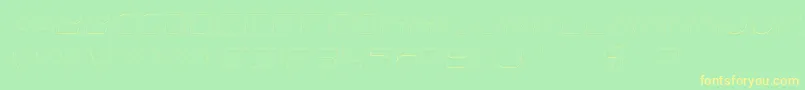 FaxineSkyItalic Font – Yellow Fonts on Green Background