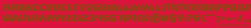MicronianRotate Font – Brown Fonts on Red Background