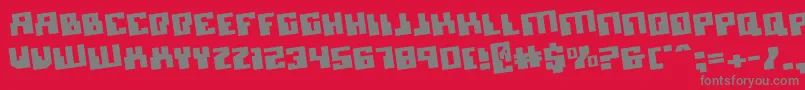 MicronianRotate Font – Gray Fonts on Red Background