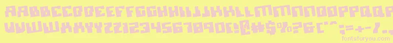 MicronianRotate Font – Pink Fonts on Yellow Background