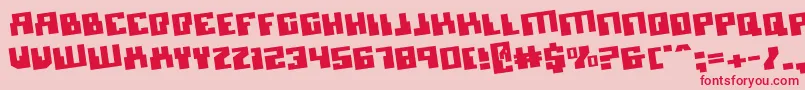 MicronianRotate Font – Red Fonts on Pink Background