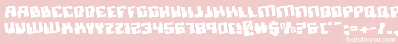 MicronianRotate Font – White Fonts on Pink Background