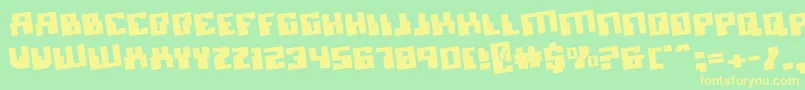 MicronianRotate Font – Yellow Fonts on Green Background