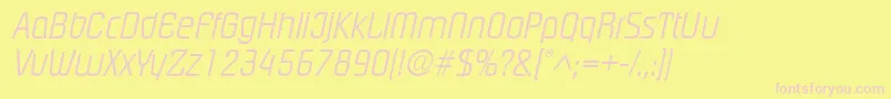 fuente PloverlightItalic – Fuentes Rosadas Sobre Fondo Amarillo