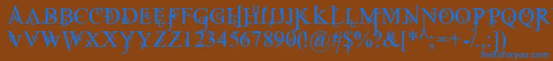 JeanSplice Font – Blue Fonts on Brown Background