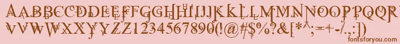 JeanSplice Font – Brown Fonts on Pink Background