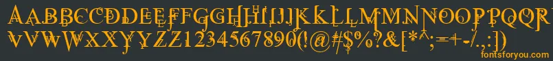 JeanSplice Font – Orange Fonts on Black Background