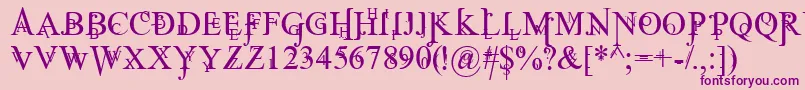 JeanSplice Font – Purple Fonts on Pink Background