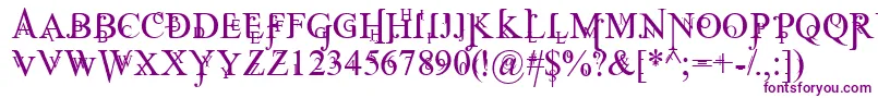 JeanSplice Font – Purple Fonts on White Background