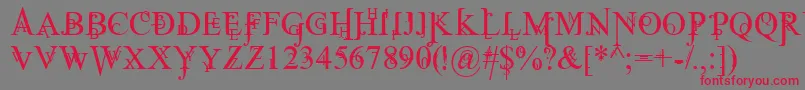 JeanSplice Font – Red Fonts on Gray Background