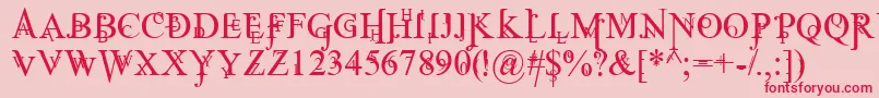 JeanSplice Font – Red Fonts on Pink Background