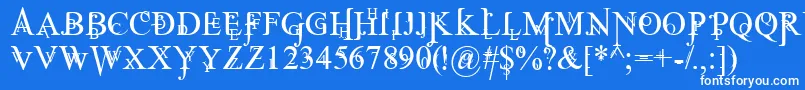 JeanSplice Font – White Fonts on Blue Background