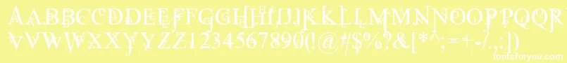 JeanSplice Font – White Fonts on Yellow Background